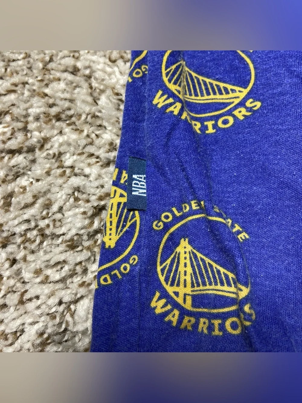 GOLDEN STATE WARRIORS Baby Zip Up Blue Onesie Size 0-3M